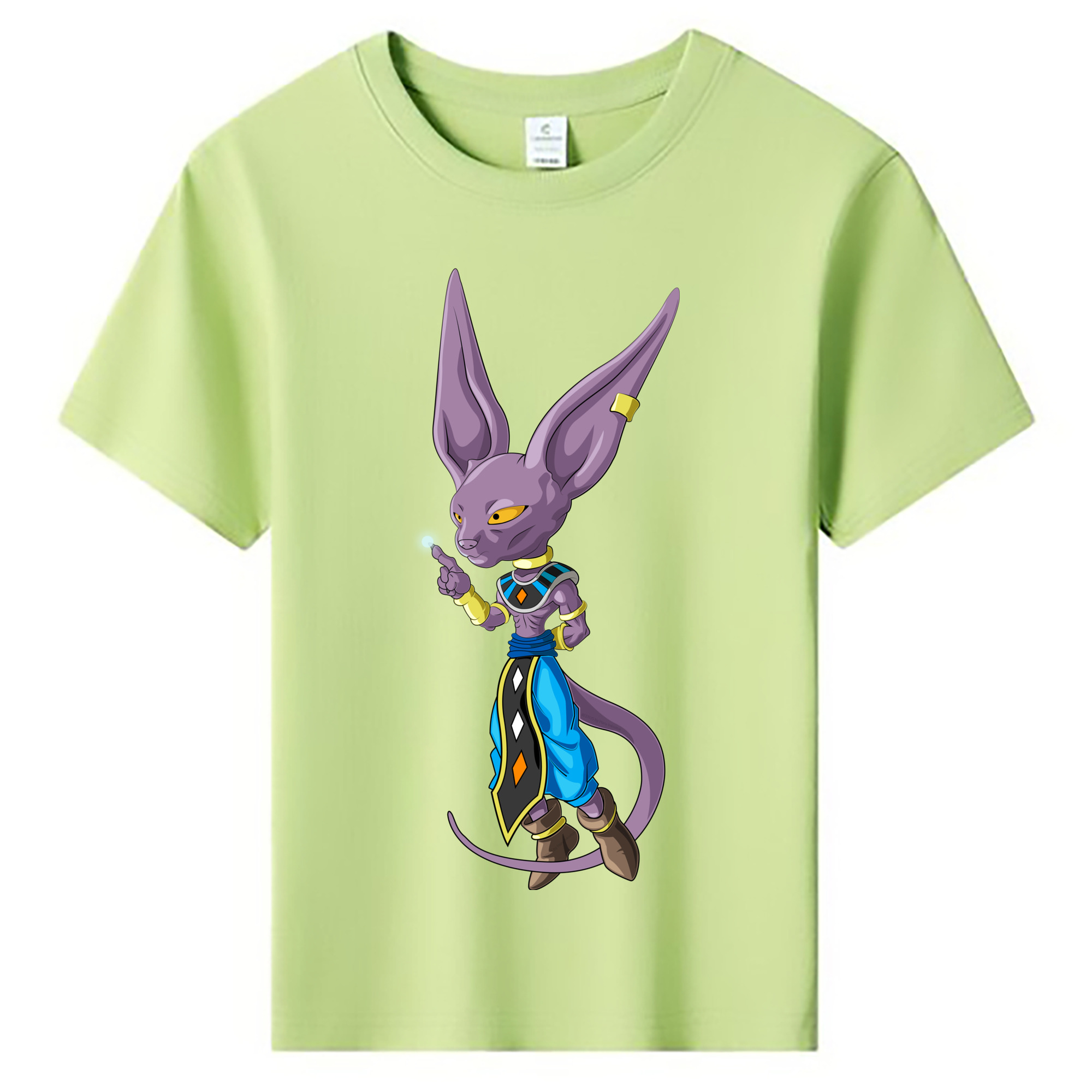 （画像用） ドラゴンボール ビルス 破壊神ビルス DRAGON BALL Beerus Birusu 綿100％キッズTシャツ（フロントプリント）